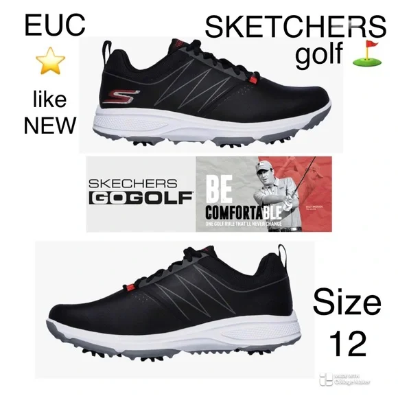 SIZE 12 - ⛳️ GOLF Skechers ‘GoGolf’ SOLD OUT , EUC - like new 💧 - Picture 3 of 12